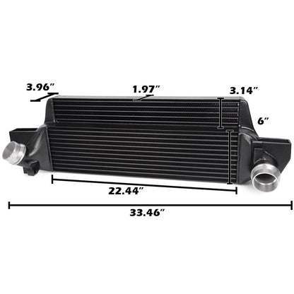 G-PLUS Performance Aluminum Front Mount Intercooler Kit, Compatible with BMW F54 F55 F56 F57 2014 Up Black #200001076