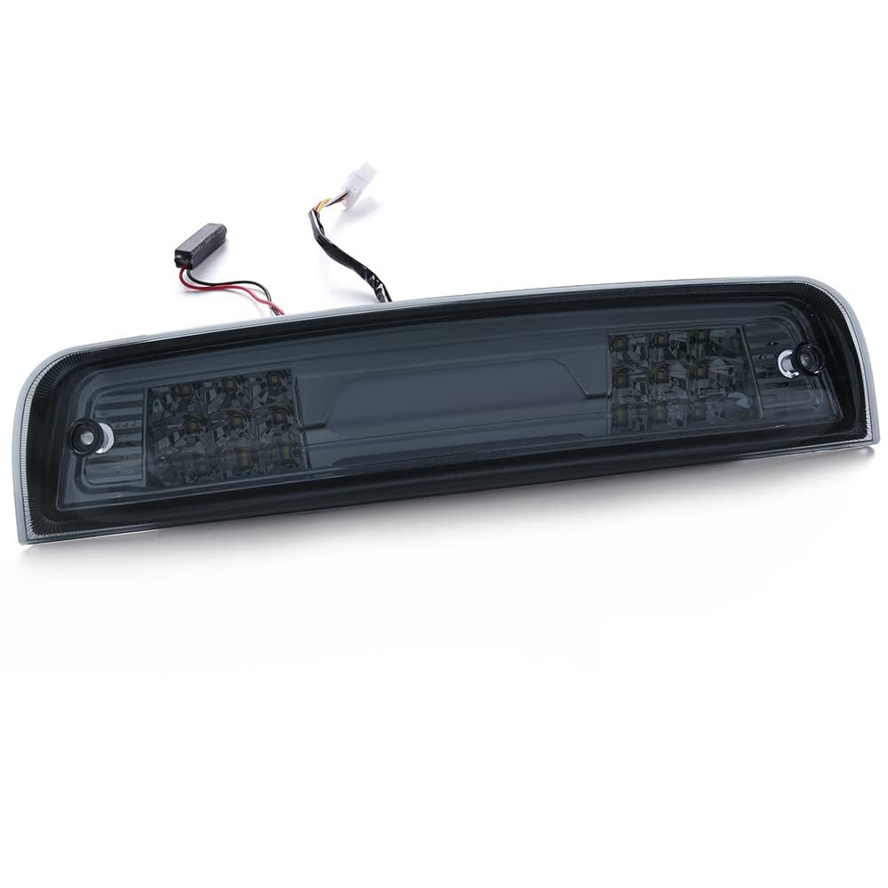 G-PLUS LED High Mount Stop Brake Light, Compatible with 09-10 Dodge Ram 1500/2010 Dodge Ram 2500 3500/11-17 Ram 1500 2500 3500 55372082AE 55372082AF Smoky lens Chrome Housing Amber Reflector