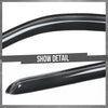 G-PLUS in-Channel Auto Vent Window Visor 4pcs Compatible with Ford F250 F350 F450 F550 Super Duty Supercrew 1999-2016, Not Fit Supercab Or Extended Cab in-Channel Rain Guards Smoke