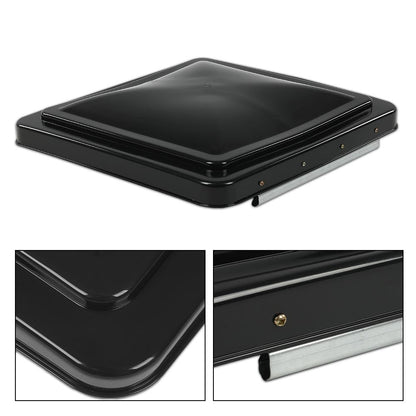 G-PLUS 14" x 14" Replacement Roof Vent Cover Camper RV Trailer Fit for Ventline pre-2008 and Elixir Style Pin 1994 and Newer Black 3pcs Accessories is not assembled