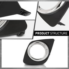 G-PLUS 2PCS Fog Light Cover Trim for Toyota RAV4 2009-2012 Front Bumper Product Specifications