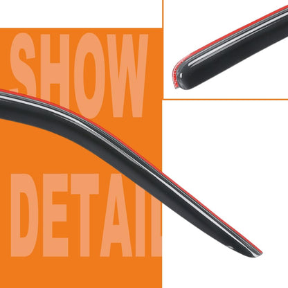 G-PLUS Out-Channel Window Vent Visor Deflectors Tape-On Side Rain Guards Compatible with Ford Transit 2014-2023 2PCS Smoky
