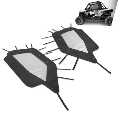 G-PLUS Soft Upper Doors Compatible with Polaris RZR XP 1000 and RZR XP Turbo 2014-2022 Fit Polaris RZR S 1000 2016-2020 Black 2 Pcs