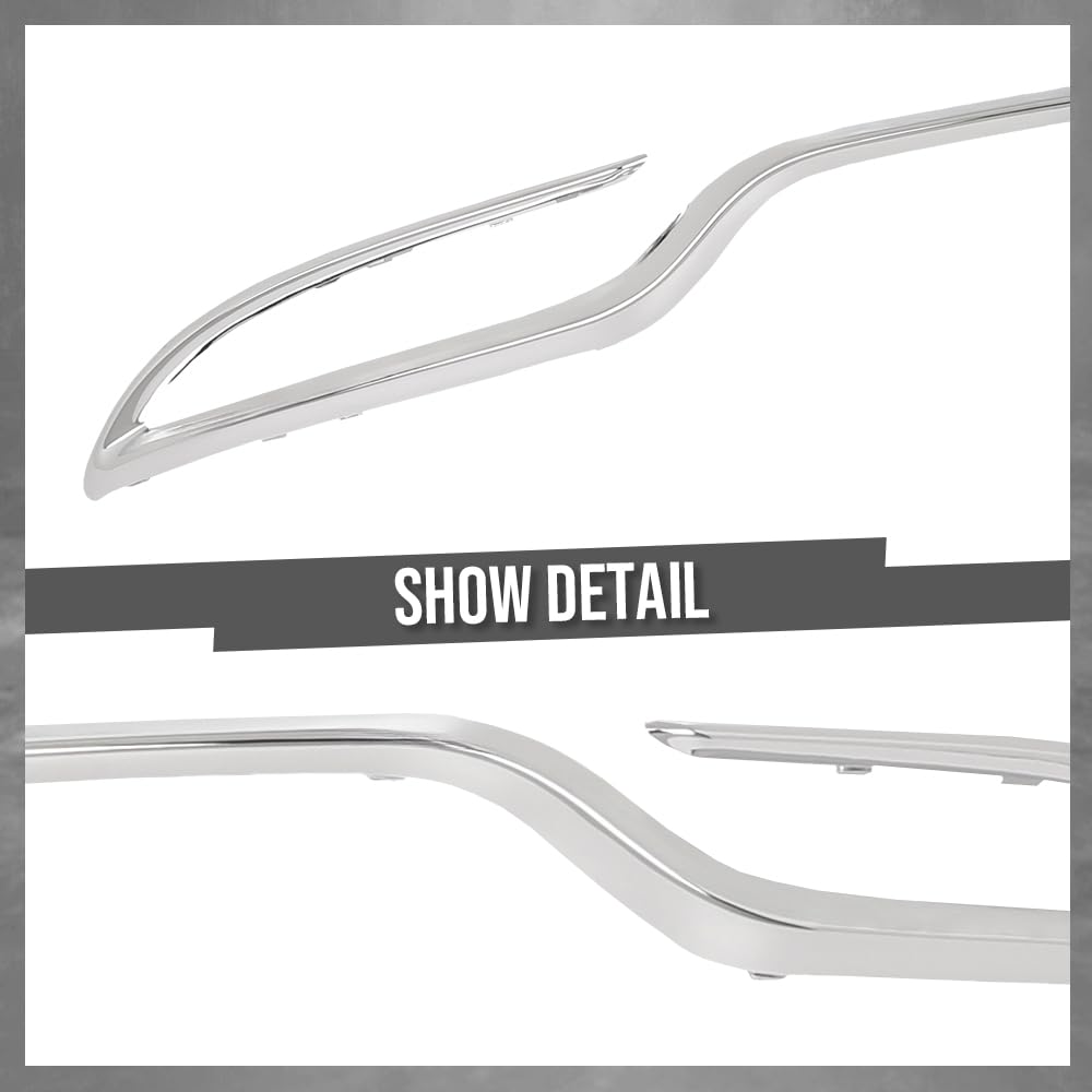 G-PLUS Rear Bumper Molding Chrome Compatible with Benz C300 Sedan 2015-2018 Fit Models Without AMG Styling Package 2058851621, MB1144119 Silver