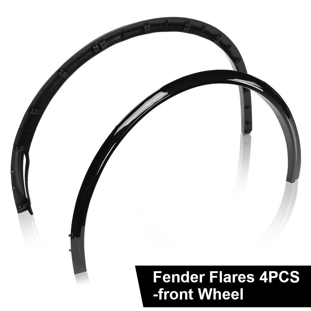 G-PLUS Fender Flares Compatible with Tesla Model Y 2020 2021 2022 2023 2024 Wheel Opening Molding Arch Trim 4PCS Glossy Black