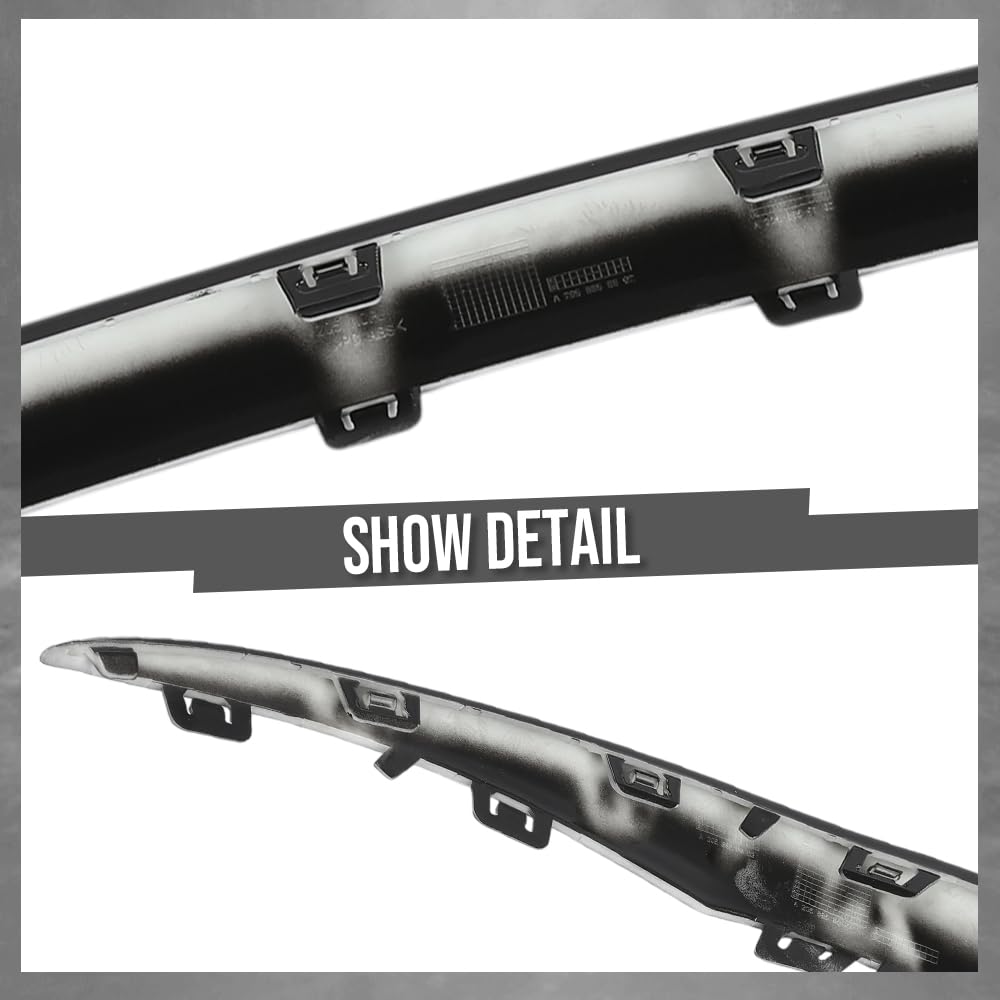 G-PLUS Front Bumper Molding Trim Cover Compatible with Benz C300 2019-2023 For Models With AMG Styling 2058858902, 2058859002 Glossy Black