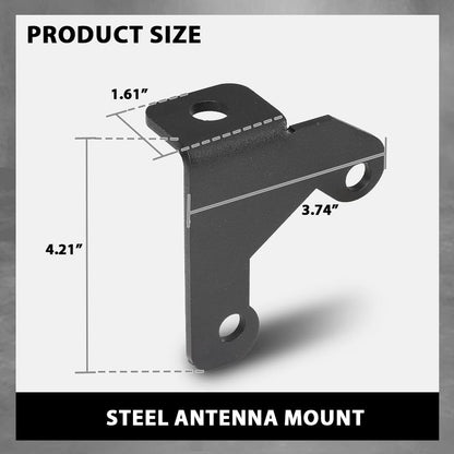 G-PLUS Steel CB Antenna Spare Tire Mount Bracket, Compatible with Jeep Wrangler JK & JKU 2007-2018