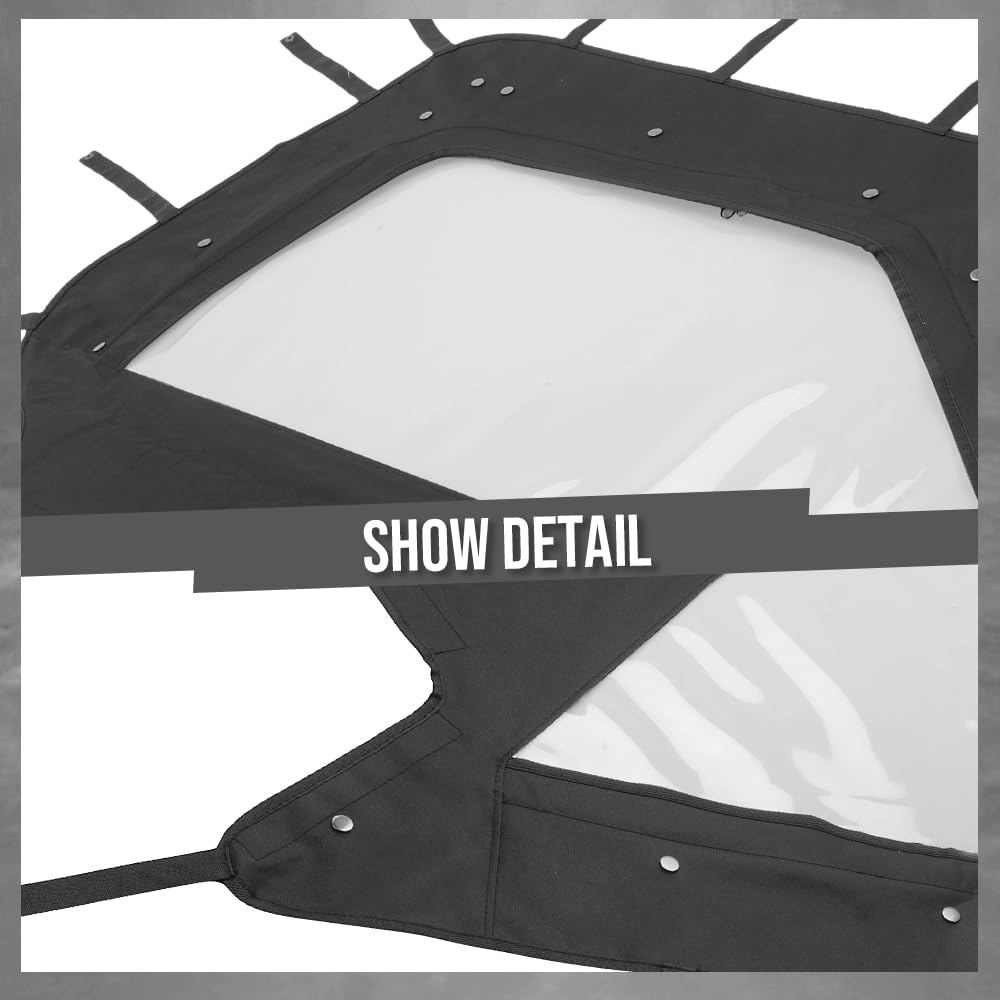 G-PLUS Soft Upper Doors Compatible with Polaris RZR XP 1000 and RZR XP Turbo 2014-2022 Fit Polaris RZR S 1000 2016-2020 Black 2 Pcs