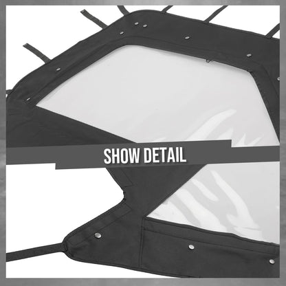 G-PLUS Soft Upper Doors Compatible with Polaris RZR XP 1000 and RZR XP Turbo 2014-2022 Fit Polaris RZR S 1000 2016-2020 Black 2 Pcs
