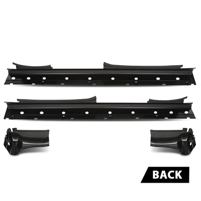 G-PLUS Rocker Panels & Cab Corner Kit 4PCS, Compatible with Chevy Silverado GMC Sierra Pickup 2014-2018 Double Cab