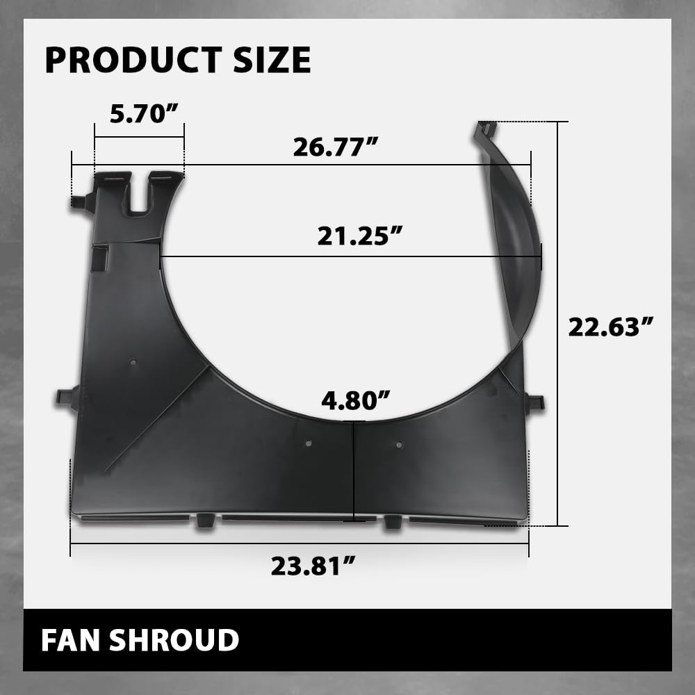 G-PLUS Radiator Fan Shroud Compatible with LR4 2010-2016,Fit Range Rover Sport 2010-2013