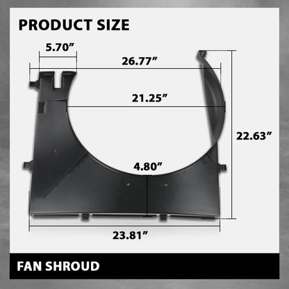 G-PLUS Radiator Fan Shroud Compatible with LR4 2010-2016,Fit Range Rover Sport 2010-2013