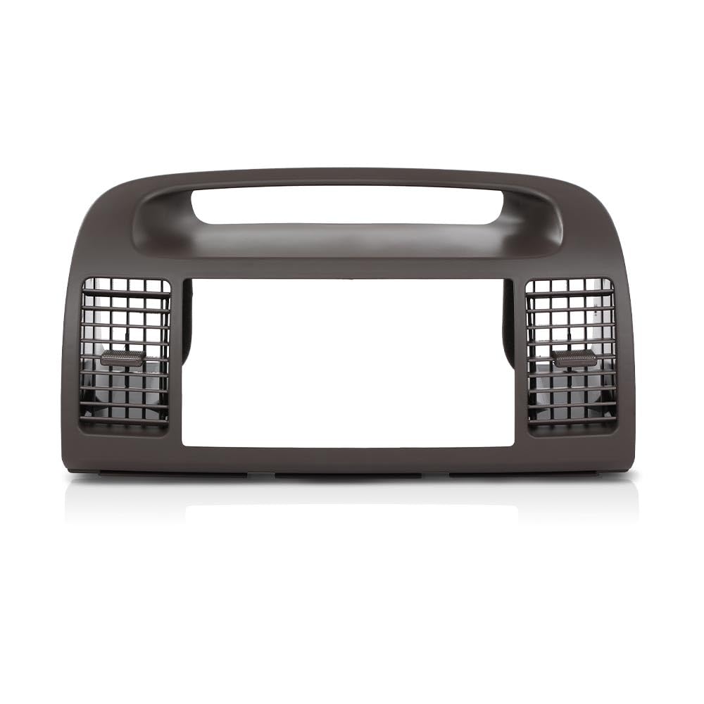 G-PLUS Center Dash Trim Radio Bezel w/Ac Air Vents Compatible with Toyota Camry 2002-2006 Dashboard Radio Panel (Brown ABS Plastic)