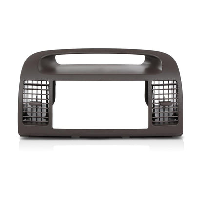 G-PLUS Center Dash Trim Radio Bezel w/Ac Air Vents Compatible with Toyota Camry 2002-2006 Dashboard Radio Panel (Brown ABS Plastic)