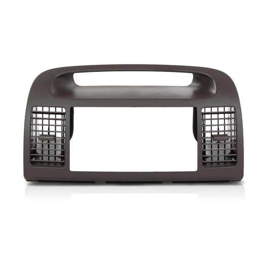 G-PLUS Center Dash Trim Radio Bezel w/Ac Air Vents Compatible with Toyota Camry 2002-2006 Dashboard Radio Panel (Brown ABS Plastic)