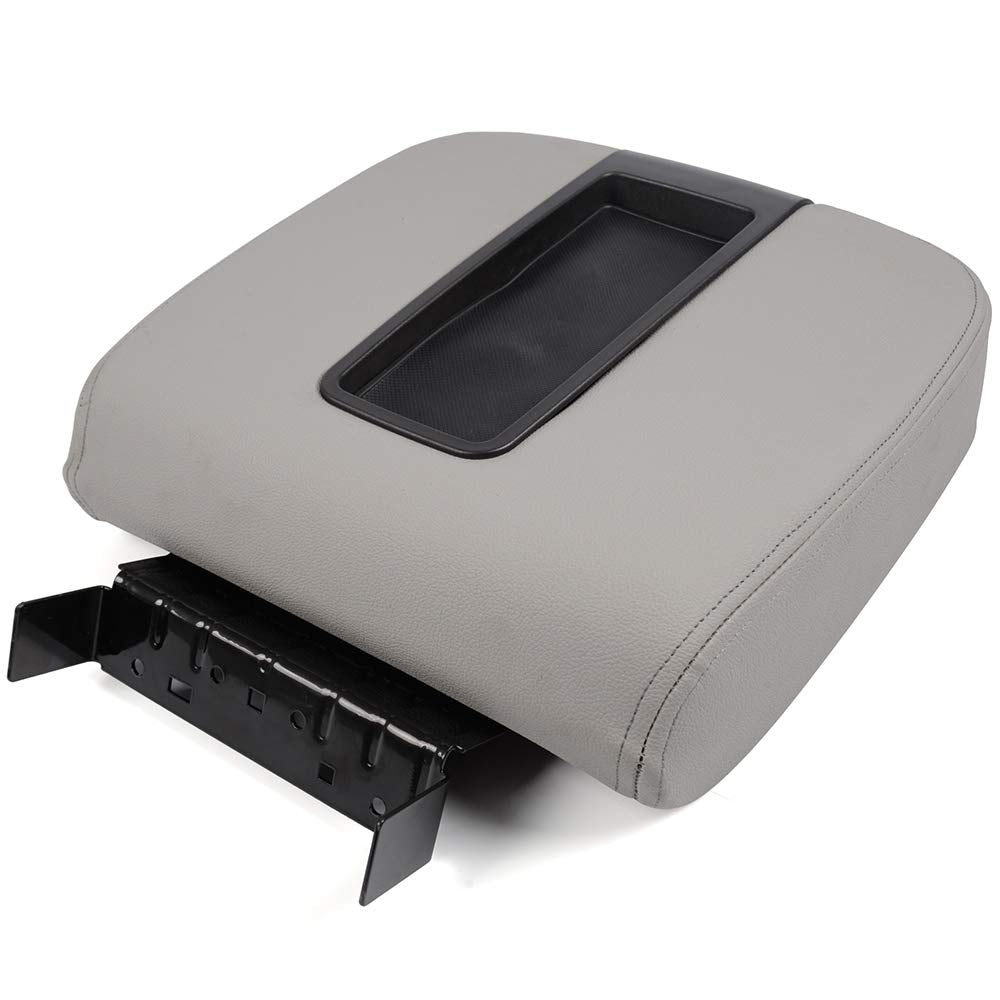 G-PLUS Front Center Console Armrest Lid Compatible with 07-14 Chevy GMC Silverado Sierra,Center Console Lid Assembly (Gray)