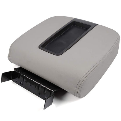 G-PLUS Front Center Console Armrest Lid Compatible with 07-14 Chevy GMC Silverado Sierra,Center Console Lid Assembly (Gray)