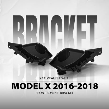 G-PLUS Bumper Bracket Front Left & Right Side Compatible with Tesla Model X 90D 2016-2017, Fit Tesla Model X (submodel: 100D, 75D, P100D) 2018 104709200H, 104709300H Black