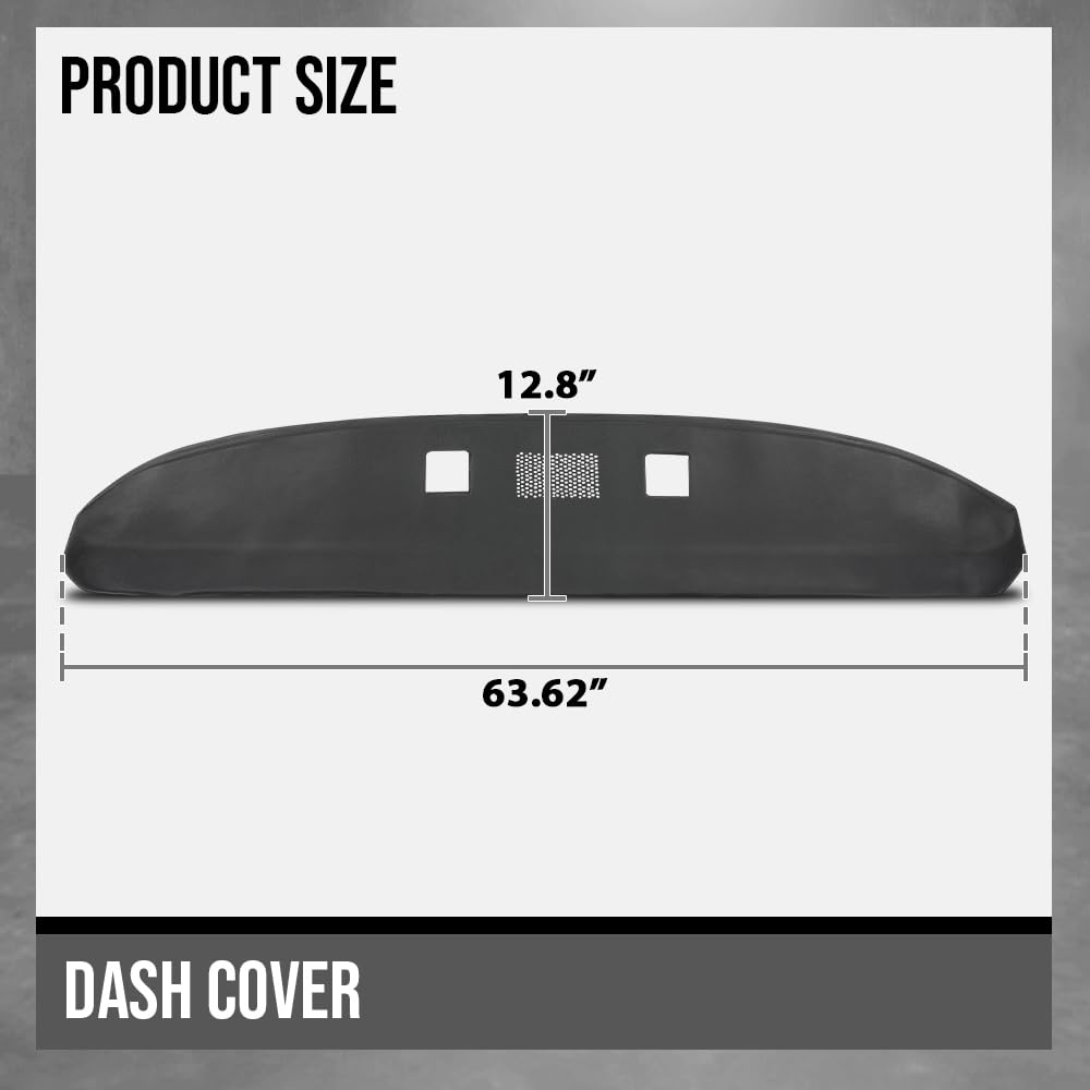 G-PLUS Dash Cover Dashboard Compatible with Ford F100 1967-1972 Black