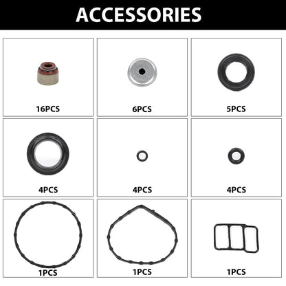 G-PLUS Head Gasket Set Bolts K24A4 Compatible with Honda Accord 2.4L 2003-2005/Fits Honda Element 2.4L 2003-2006 HS26243PT ES71333