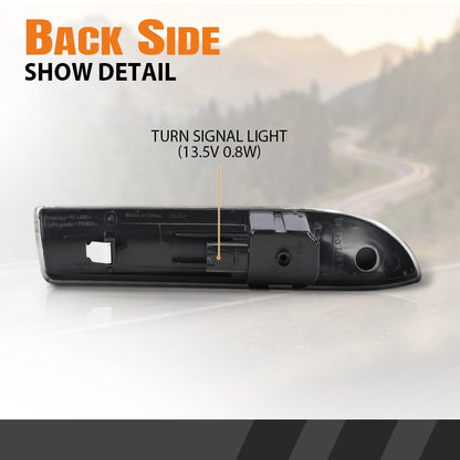 G-PLUS Front Fender Turn Signal Light Lamp Compatible with Porsche Panamera 970 97 2010-2016 97063104301, 97063104401 Direct OE Replacement 2 PCS Black