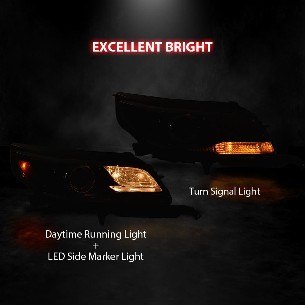 G-PLUS Headlight Assembly Compatible with Chevy Malibu Limited 2013 2014 2015 2016 Right Passenger Headlamps HID Xenon Lamp w/o D3S HID Bulb Clear Lens Black Housing,faros delanteros