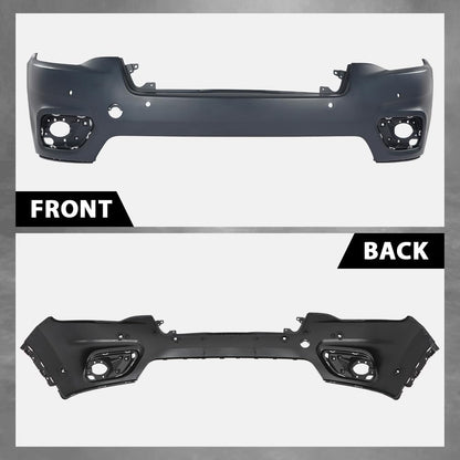 G-PLUS Front Upper Bumper Cover Compatible with Jeep Cherokee 2019-2023, 68406536AD, CH1014141, Primed Black