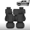 G-PLUS Seat Covers Set Compatible with Chevy Silverado LT Crew Cab 2014-2018 Black