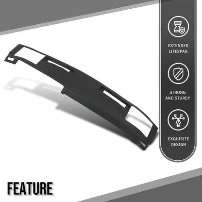 G-PLUS TPE Dash Cover Compatible with Chevy S10, S10 Blazer and GMC S15, Jimmy, Sonoma Pickups 1986-1993 Black