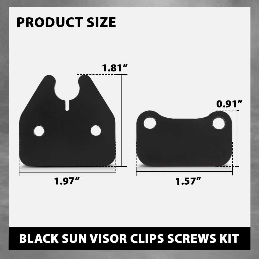 G-PLUS Sun Visor Clips, Compatible with Dodge Ram 1500 Trucks 2019 2020 2021 2022 2023 Black Visor Clips 2pcs