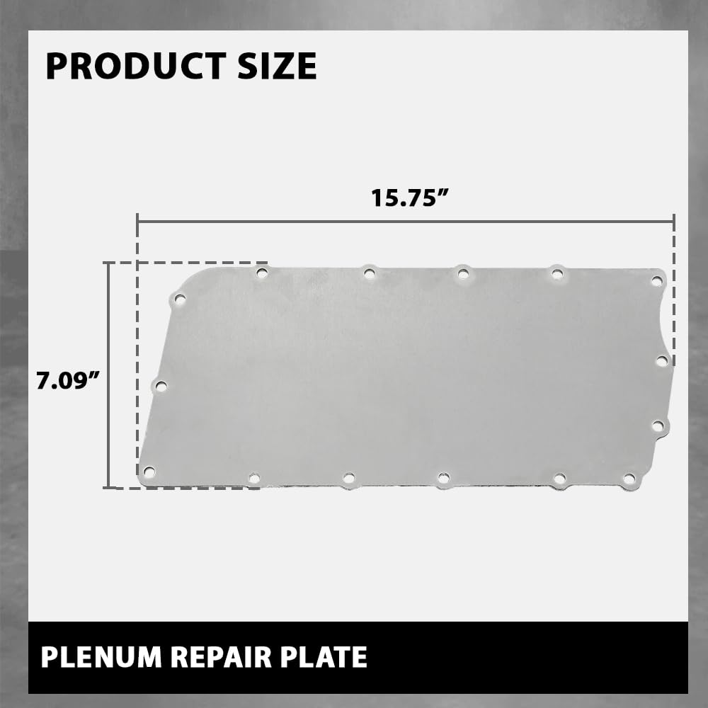 G-PLUS Intake Manifold Plenum Repair Plate Compatible with Dodge 360 Magnum V8 1992-2003 5.2L 5.9L Engines Aluminum