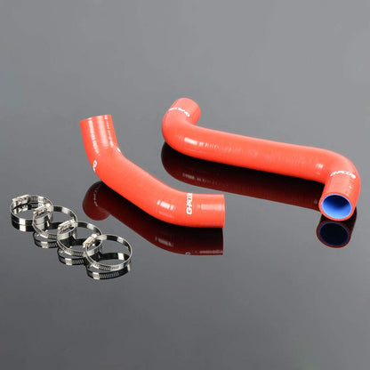 G-PLUS Silicone Radiator Coolant Hose Kit Clamps Compatible With Subaru Impreza WRX/STi GDA/GDB EJ207 2002-2007 Red