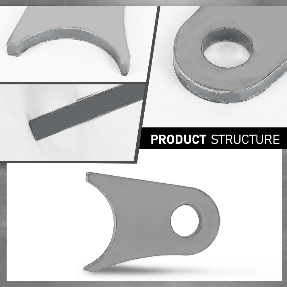 G-PLUS 4-pack Weld On Shock Tab/Shock Mount Tube Mounts Compatible with Tubes 1.5" Fit 1.25"-2" Tube Diameter