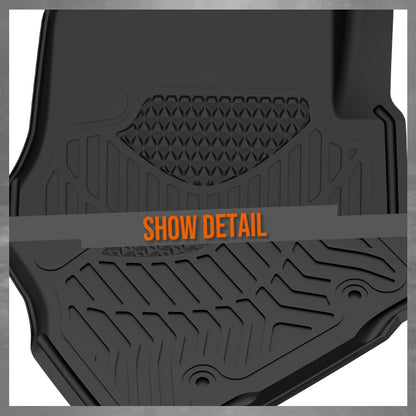 G-PLUS TPE Floor Mats Fit Peterbilt 357 365 367 378 379 384 385 386 388 389 2006-2019 1st Row Truck Accessories Cargo Liners All Weather Protection 3PCS Black Alfombras para Carro