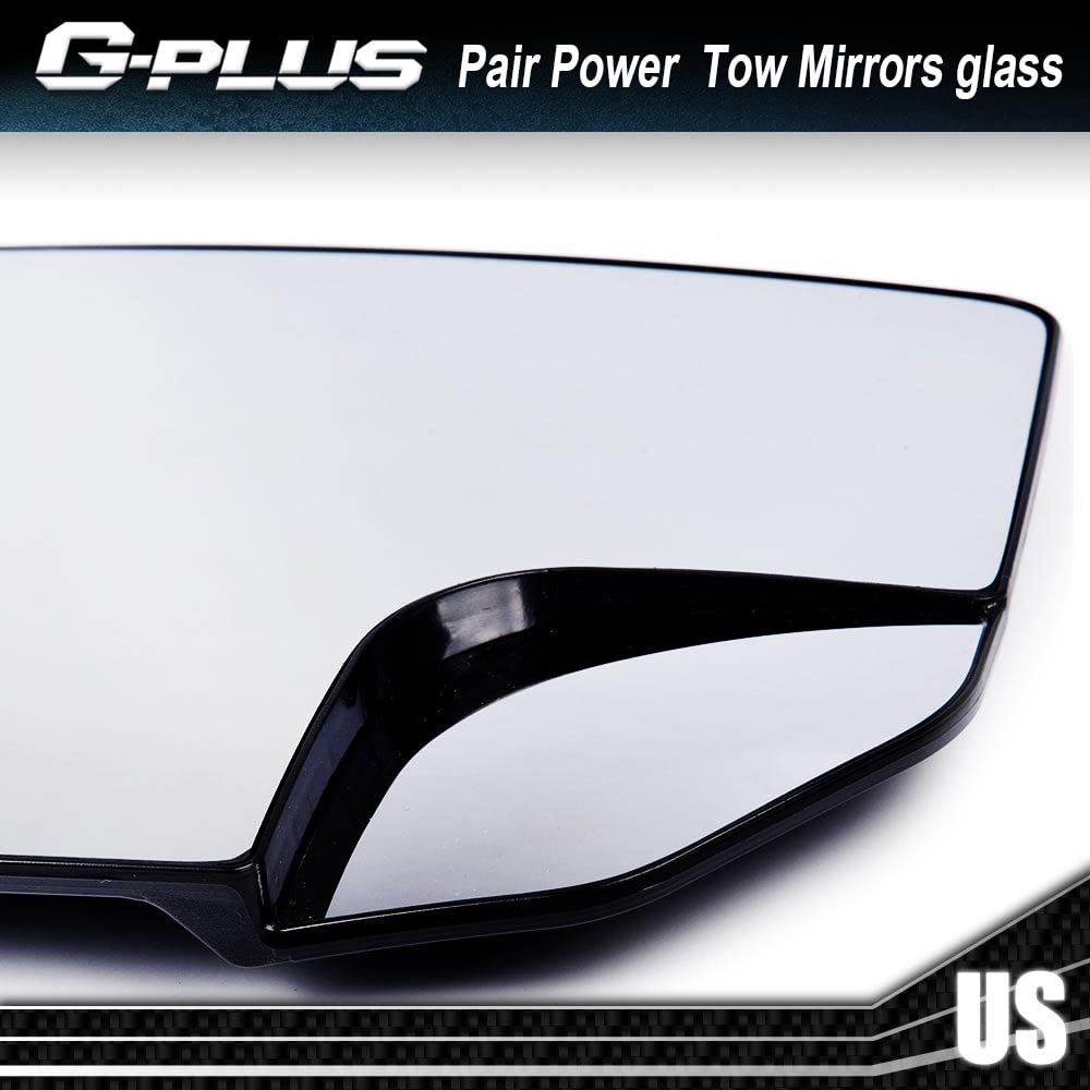 G-PLUS Power Mirror Glass Compatible With Ford F150 2015-2020 Exterior Mirror View Mirror Glass,A Pair Left+ Right Side