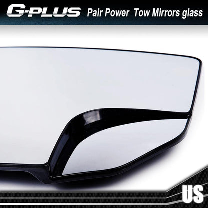 G-PLUS Power Mirror Glass Compatible With Ford F150 2015-2020 Exterior Mirror View Mirror Glass,A Pair Left+ Right Side