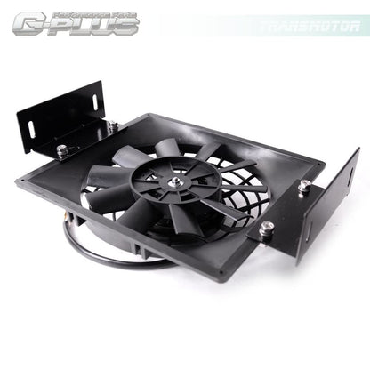 G-PLUS Universal 7" Slim Pull Push Engine Oil Cooler Radiator Cooling Fan 12V 80W Mount Kit,Black 1PCS