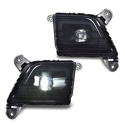 G-PLUS LED Fog Lights Compatible With 2019 2020 2021 Chevy Silverado 1500,Front Bumper Driving Fog Lamps W/o Wiring Kit Driver & Passenger Pair (Smoky Lens Black Housing)