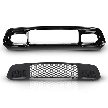 G-PLUS Front Lower Grille & Bumper Grill Bezel Compatible with Jeep Grand Cherokee 2017-2022 Black 5ZM53SZ0AA