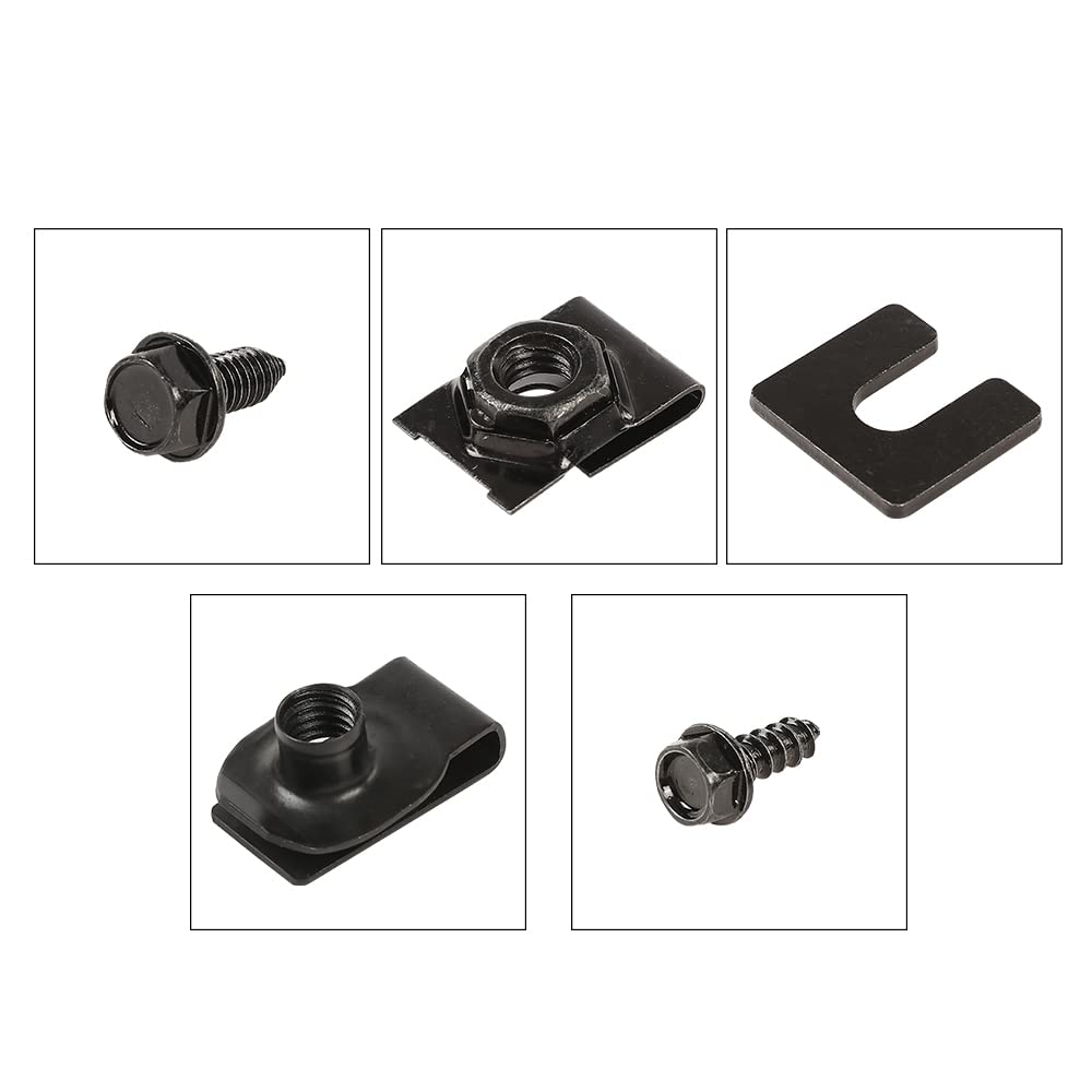 G-PLUS Fender Sheet Metal Bolt Kit Set Compatible with 1968-1972 Chevelle/El Camino 70-72 Monte Carlo 190Pcs Sheet Metal Bolt Hardware Kit Front End Fastener Kit