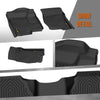 G-PLUS TPE Floor Mats Fit Chevy Silverado GMC Sierra 1500 2500 3500 Extended Cab 2007-2013 1st & 2nd Row Truck Accessories Cargo Liners All Weather Protection 3PCS Black Alfombras para Carro