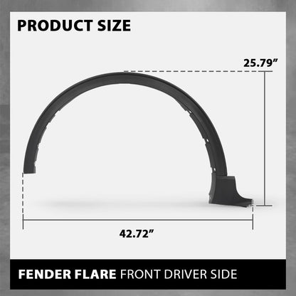 G-PLUS Front Left Fender Flare Compatible with Ford Escape 2020 2021 2022 2023 2024, Left Driver Side Wheel Opening Molding, LJ6Z16039AB, LJ6Z16039AA, FO1290138, Factory Style