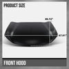 G-PLUS Front Hood Panel Iron Compatible with Chevy Blazer 2019-2024 Black