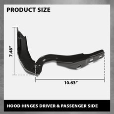G-PLUS Hood Hinges 2PCS for Chevy Colorado 2015-2022 GMC Canyon 2015-2022 Close-up View