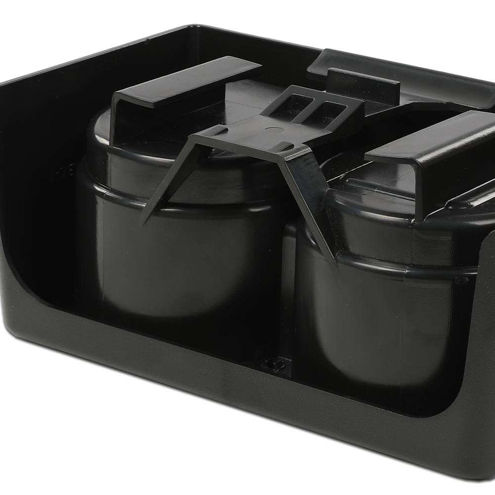 G-PLUS Bench Seat Dual Cup Holder Center Console Insert Double Storage Compatible with Chevy Colorado GMC Canyon 2004-2012 19256630 89039574 89039575 19121876