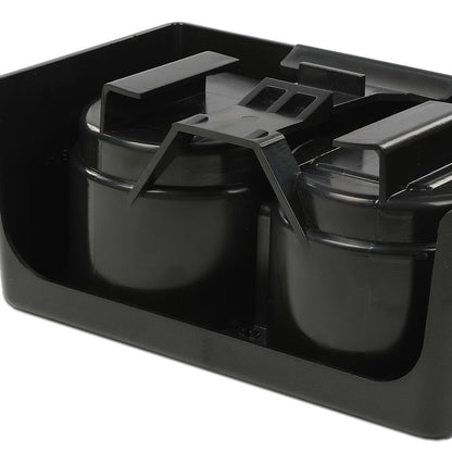 G-PLUS Bench Seat Dual Cup Holder Center Console Insert Double Storage Compatible with Chevy Colorado GMC Canyon 2004-2012 19256630 89039574 89039575 19121876