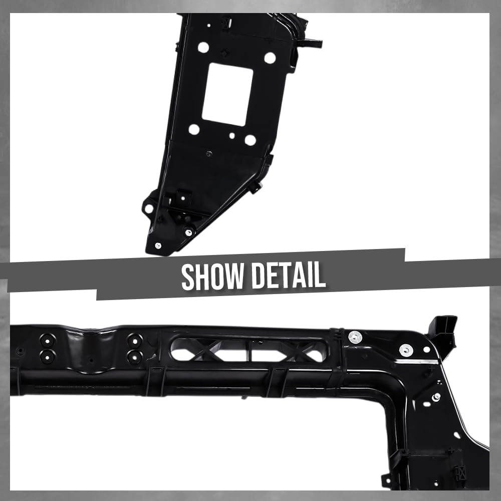 G-PLUS Front Radiator Support Assembly Compatible with Chrysler Pacifica 2017-2023, Fit Chrysler Voyager 2020-2023 V6 3.6L 68292241AB, CH1225287 Black