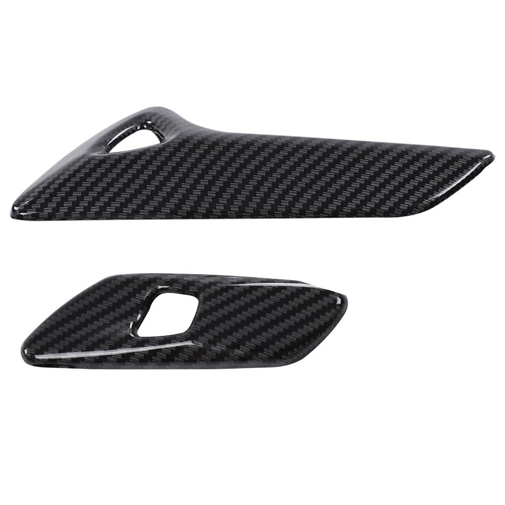 G-PLUS Carbon Fiber Interior Door Handle molding Cover Trims Compatible with Chevy Corvette C7 2014 2015 2016 2017 2018