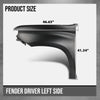 G-PLUS Fender Front Left Compatible with Chevy Silverado 1500 2019 2020 2021 2022 2023 84502610, GM1240411 Black