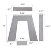 G-PLUS Weld on Lowering Truck Under Bed Frame 10" Tall Step C Notch Kit 2" Wide